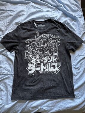 Nickelodeon Black Short Sleeve TMNT Graphic Tee